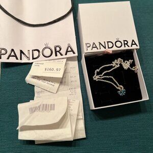 Blue Murano Glass Butterfly Necklace Set